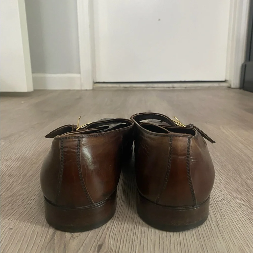 DAVID & JOAN - Italian made Oxford buckle leather men shoes size 8.5